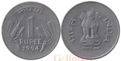 Индия. 1 рупия 1994 год. (° - Ноида)