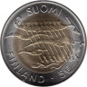  Финляндия. 5 евро 2007 год. 90 лет независимости Финляндии. 