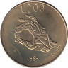  Сан-Марино. 200 лир 1986 год. Транзистор. 
