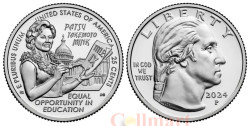 США. 25 центов 2024 год. 12-я монета. Американские женщины - Пэтси Такемото Минк. (P)