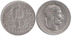 Австрия. 1 крона 1894 год.