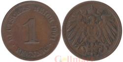 Германская империя. 1 пфенниг 1901 год. (A)