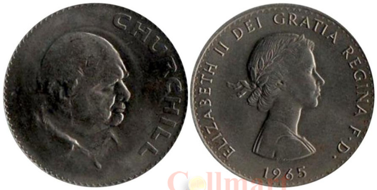  Великобритания. 1 крона 1965 год. Cэр Уинстон Черчилль. 