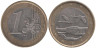  Финляндия. 1 евро 2005 год. Два лебедя. 