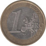  Финляндия. 1 евро 2005 год. Два лебедя. 