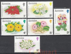 Набор марок. Остров Вознесения 1981 год. Цветы. (6 марок)