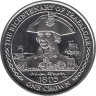  Остров Мэн. 1 крона 2005 год. 200 лет Трафальгарскому сражению - Адмирал Горацио Нельсон. 