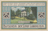 Бона. Германия. Бад-Лобенштайн 25 пфеннигов 1921 год. Нотгельд. (XF) 