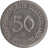 ФРГ. 50 пфеннигов 1983 год. (D) 