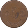  Финляндия. 5 пенни 1928 год. 