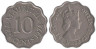  Маврикий. 10 центов 1978 год. Королева Елизавета II. 