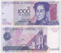 Бона. Венесуэла 1000 боливаров 1998 год. Симон Боливар. (XF)
