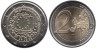  Бельгия. 2 евро 2015 год. 30 лет флагу Европейского союза. 