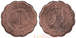 Британский Гондурас. 1 цент 1964 год. Елизавета II.