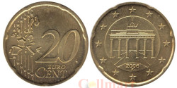 Германия. 20 евроцентов 2006 год. Бранденбургские ворота. (F)