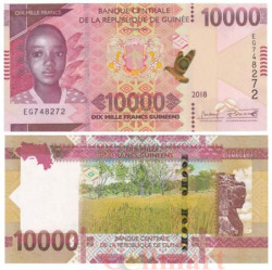 Бона. Гвинея 10000 франков 2018 год. Девочка. (Пресс)