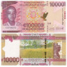  Бона. Гвинея 10000 франков 2018 год. Девочка. (Пресс) 