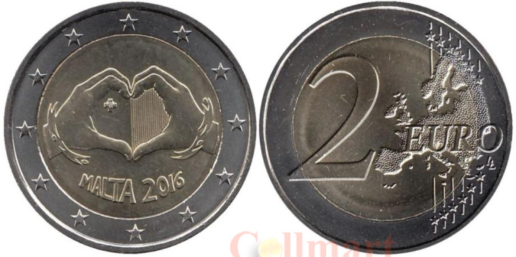  Мальта. 2 евро 2016 год. Любовь. 