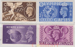 Набор марок. Великобритания. Летние Олимпийские игры 1948. 4 марки.
