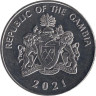  Гамбия. 50 бутутов 2021 год. Буйвол. 