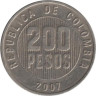  Колумбия. 200 песо 2007 год. 