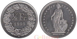 Швейцария. 1/2 франка 1999 год. Гельвеция.
