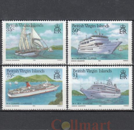  Набор марок. Виргинские острова 1985 год. Корабли. (4 марки) 
