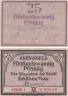 Бона. Германия (Польша). Бойтен (Бытом) 25 пфеннигов 1920 год. Нотгельд. (F) 