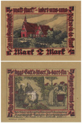 Бона. Германия. Прис-Фридрихсорт 2 марки 1922 год. Нотгельд. (XF)