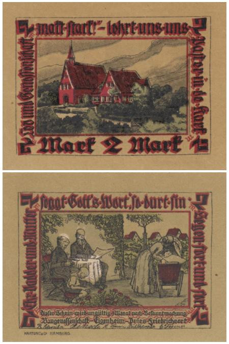  Бона. Германия. Прис-Фридрихсорт 2 марки 1922 год. Нотгельд. (XF) 