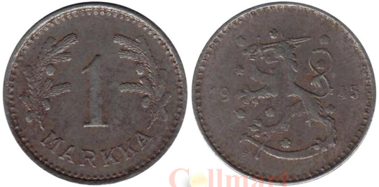  Финляндия. 1 марка 1945 год. 
