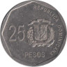  Доминиканская Республика. 25 песо 2015 год. Грегорио Луперон. 