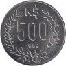  Уругвай. 500 новых песо 1989 год. Хосе Артигас. 