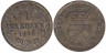  Бавария. 1 крейцер 1870 год. 