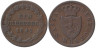  Нассау. 1 крейцер 1842 год. 