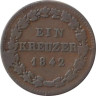  Нассау. 1 крейцер 1842 год. 