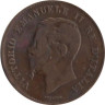  Италия. 5 чентезимо 1861 год. Король Виктор Эммануил II. (M) 