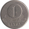  Литва. 1 лит 2002 год. Герб Литвы - Витис. 
