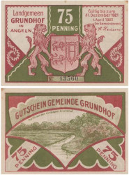 Бона. Германия. Грундхоф 75 пфеннигов 1921 год. Нотгельд. (VF)