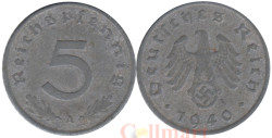 Германия (Третий рейх). 5 рейхспфеннигов 1940 год. Герб. (A)