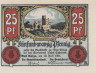  Бона. Германия. Бад-Зульца 25 пфеннигов 1921 год (серия B). Нотгельд. (XF) 