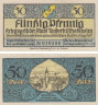  Бона. Германия. Таубербишофсхайм 50 пфеннигов 1919 год. Нотгельд. (VF) 