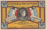  Бона. Германия. Штайнфельд (Шлезвиг) 50 пфеннигов 1920 год (вариант 2). Нотгельд. (XF) 