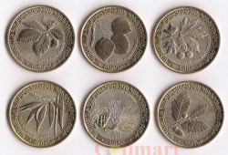 Армения. Набор монет 200 драмов 2014 год. Дикие деревья Армении. (6 штук)