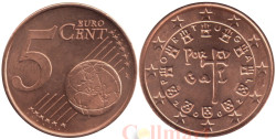 Португалия. 5 евроцентов 2002 год. Королевская печать первого короля Португалии Афонсу I образца 1134 года.