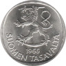  Финляндия. 1 марка 1966 год. Герб. 