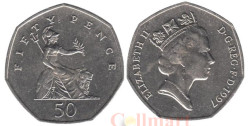 Великобритания. 50 пенсов 1997 год.