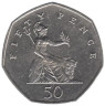  Великобритания. 50 пенсов 1997 год. 