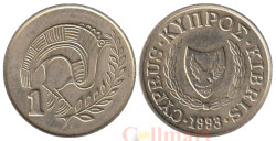 Кипр. 1 цент 1993 год. Стилизованная птица.