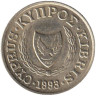  Кипр. 1 цент 1993 год. Стилизованная птица. 